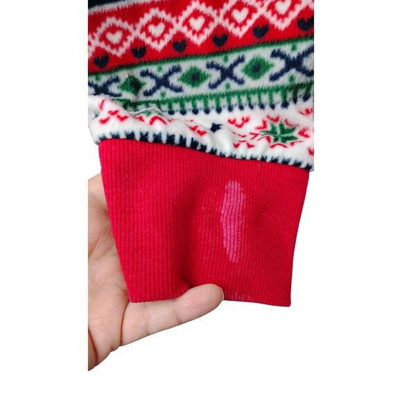 Christmas Onesie Zipper Up Pajama Size Small Red and Green - Picture 6 of 6